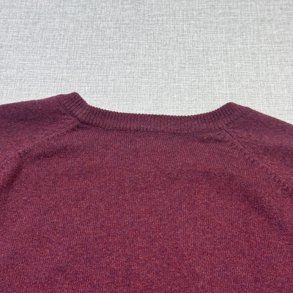 L.L. Bean Lambswool Sweater Pullover Mens XL Maroon Crew Neck Tight-Knit - Picture 7 of 7
